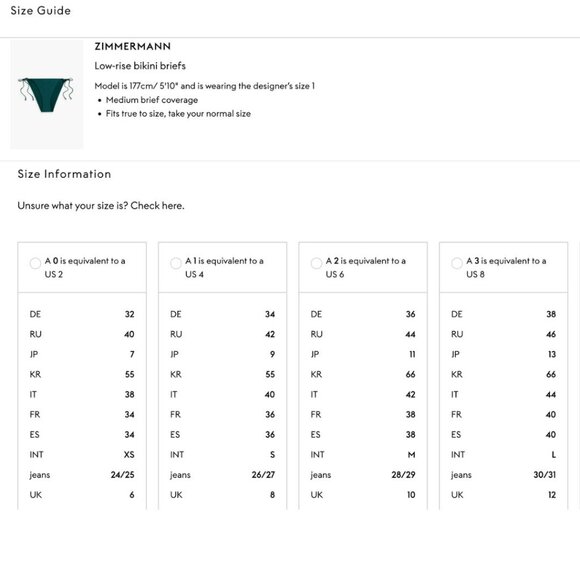 NEW! Zimmermann Bikini Briefs - Size 3 (US 8) - Picture 16 of 16